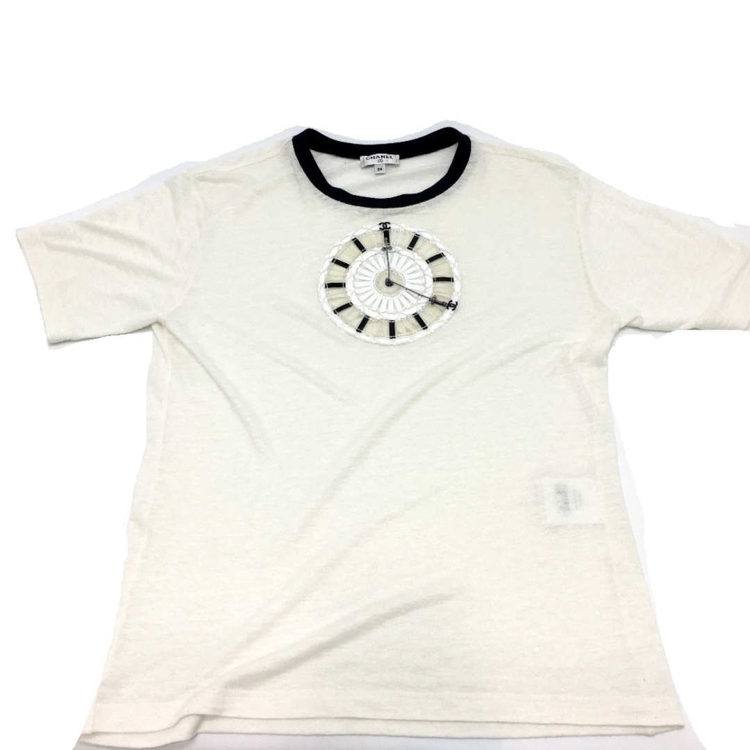CHANEL - シャネル CHANEL 刺繍 P62662 時計モチーフ 20C 半袖Tシャツ CHANEL - シャネル CHANEL 刺繍 P62662 時計モチーフ 20C 半袖Tシャツ