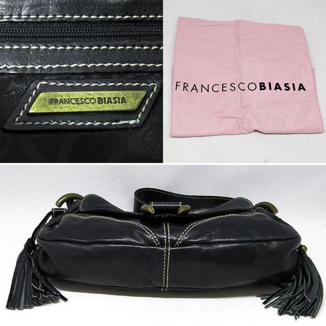 FRANCESCO BIASIA(フランチェスコビアジア)のFRANCESCO BIASIA フランシスコビアジア レザーバッグ 黒 レディースのバッグ(ハンドバッグ)の商品写真