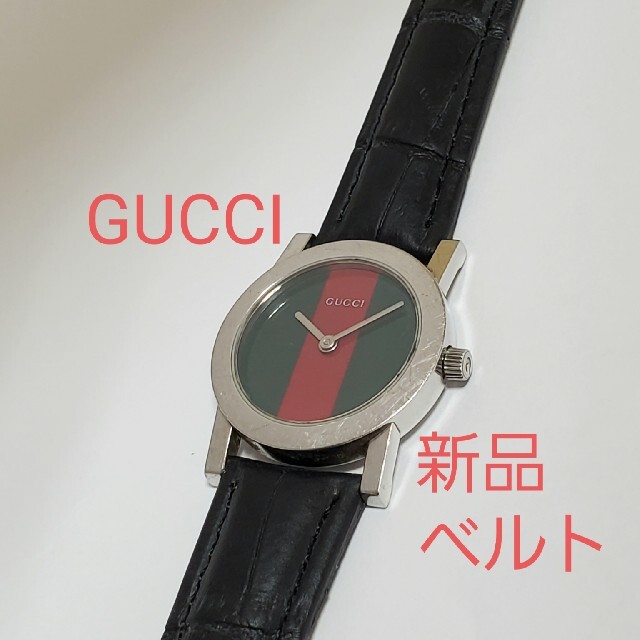 Gucci 新品レザーベルト アナログ グッチの通販 by ひー's shop｜グッチならラクマ - GUCCI 腕時計 シェリーライン 国産高品質