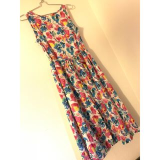 パーリッシィ(PAR ICI)のPAR ICI LIBERTY BIG FLOWERプリント ワンピース(ロングワンピース/マキシワンピース)