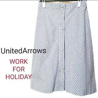 ユナイテッドアローズ(UNITED ARROWS)の【値下げ】UnitedArrows ストライプスカート(ひざ丈スカート)