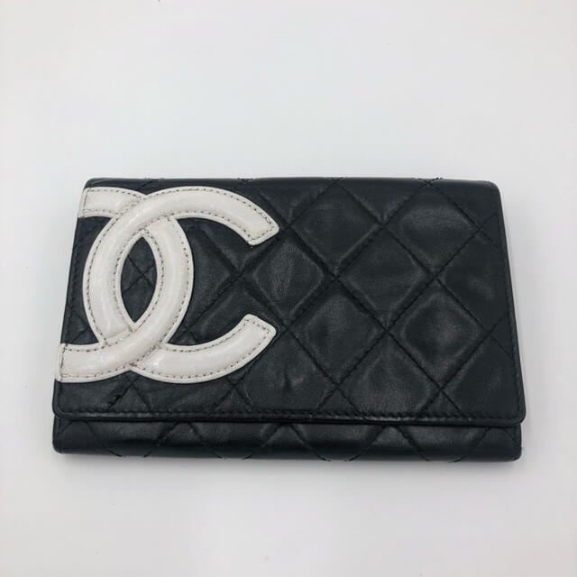 カンボンCHANEL シャネル 長財布　カンボン　マトラッセ　二つ折り財布