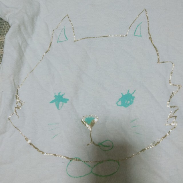 franche lippee(フランシュリッペ)のcherir la femmeシェリーラファム猫tシャツねこカットソー生成り レディースのトップス(Tシャツ(半袖/袖なし))の商品写真