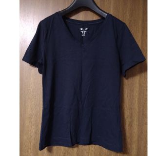 ジーユー(GU)のGU  半袖  マーセライズド VネックＴ(Tシャツ(半袖/袖なし))