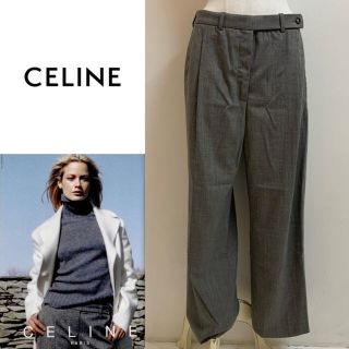 セリーヌ(celine)のCELINE PARIS VINTAGE 90s フランス製 ワイドスラックス(カジュアルパンツ)