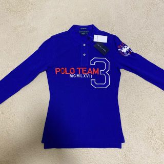 ポロラグビー(POLO RUGBY)の新品未使用　ラルフローレンラグビー　長袖ポロシャツ　レディースM(ポロシャツ)