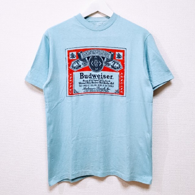 ニッサン・638 【80s】バドワイザー バドマン USA製 TシャツXL◇レトロ