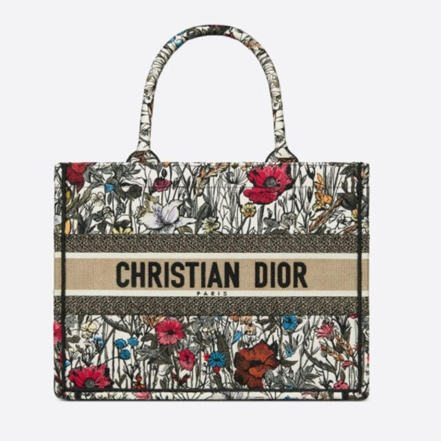 ★DIOR★ディオール ！完売！レアブックトート スモール ミルフルール刺繍