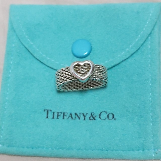 Tiffany & Co.(ティファニー)のティファニーメッシュハートリング 7号 レディースのアクセサリー(リング(指輪))の商品写真
