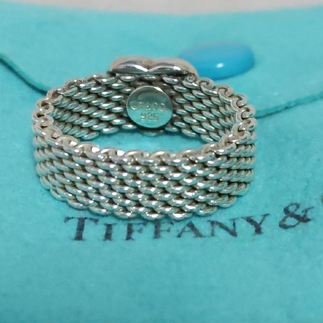 Tiffany & Co.(ティファニー)のティファニーメッシュハートリング 7号 レディースのアクセサリー(リング(指輪))の商品写真