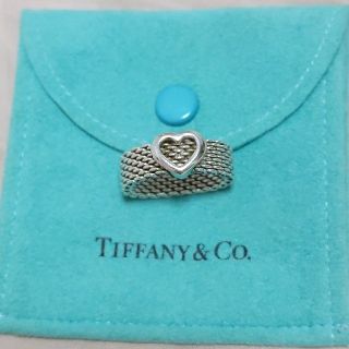 ティファニー(Tiffany & Co.)のティファニーメッシュハートリング 7号(リング(指輪))