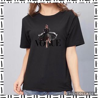 バルーンスカート柄 ロゴ ブラックXL 2着(Tシャツ(半袖/袖なし))