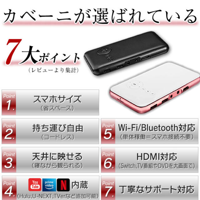 値下げしました！】KABENI モバイルプロジェクター【新品•未使用