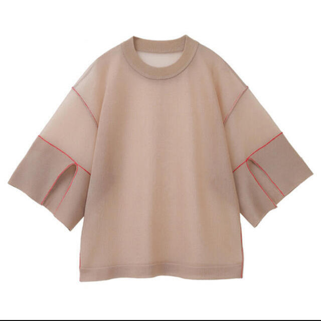 CLANE SEE-THROUGH LINE KNIT TOPS