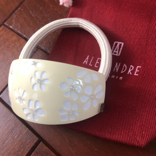 新品未使用】アレクサンドルドゥパリ ヘアゴム イエロー フラワー