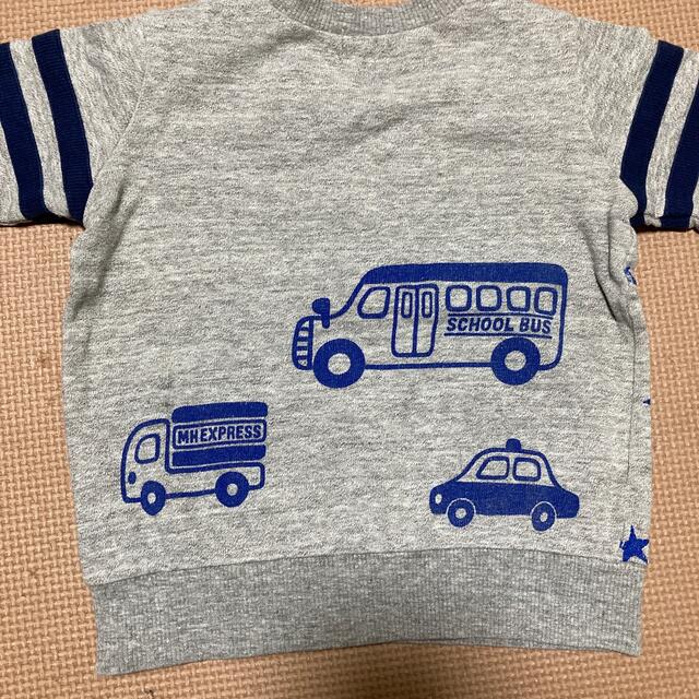 mikihouse(ミキハウス)のミキハウス　男の子80 長袖　はたらく車 キッズ/ベビー/マタニティのベビー服(~85cm)(トレーナー)の商品写真