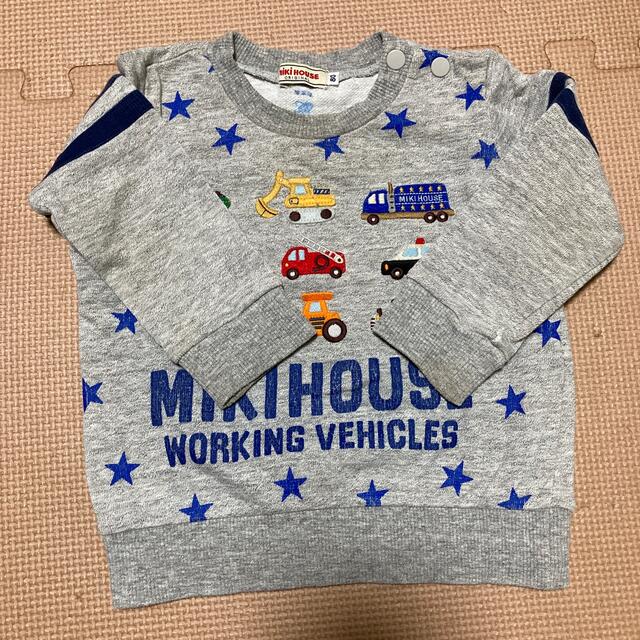 mikihouse(ミキハウス)のミキハウス　男の子80 長袖　はたらく車 キッズ/ベビー/マタニティのベビー服(~85cm)(トレーナー)の商品写真