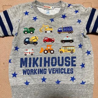 ミキハウス(mikihouse)のミキハウス　男の子80 長袖　はたらく車(トレーナー)