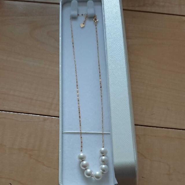 新品 k18  真珠のネックレス
