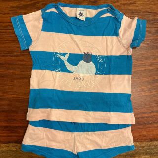 プチバトー(PETIT BATEAU)のプチバトゥ　セットアップ　74（12m）(シャツ/カットソー)