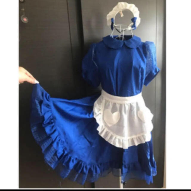 専用　メイド服★ブルー　4L エンタメ/ホビーのコスプレ(衣装一式)の商品写真