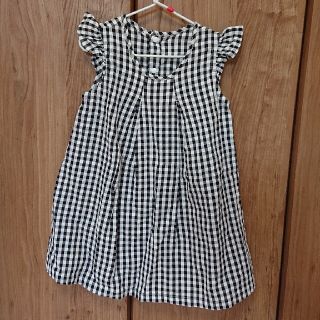 美品　ユニクロ　ワンピース　120 ＊ギンガムチェック、女の子、チュニック、夏服