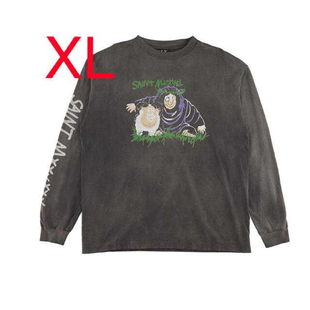 SAINTMICHAEL LS TEE SHEEP GORILLA / BLKメンズ