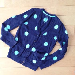 ギャップキッズ(GAP Kids)のGAP KIDS♡水玉カーディガン♡ドット♡ネイビー150(カーディガン)