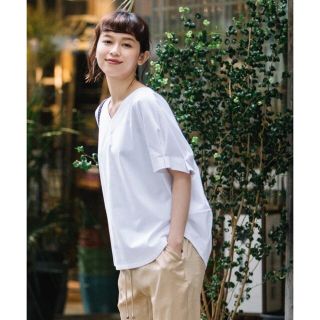 イエナ(IENA)の夏　Munich  プレミアムコットンジャージーVネックプルオーバー(Tシャツ(半袖/袖なし))