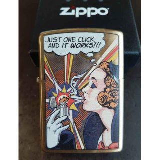 ジッポー(ZIPPO)の珍品 ZIPPO ジッポー ウィンディ 1940s アメコミ ソリッドブラス製(タバコグッズ)