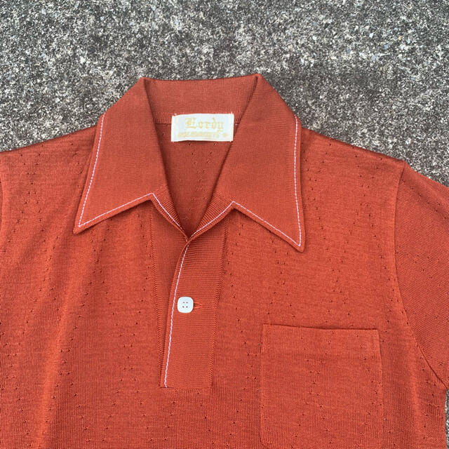 70s Vintage ポロシャツ　長袖　goffa contena
