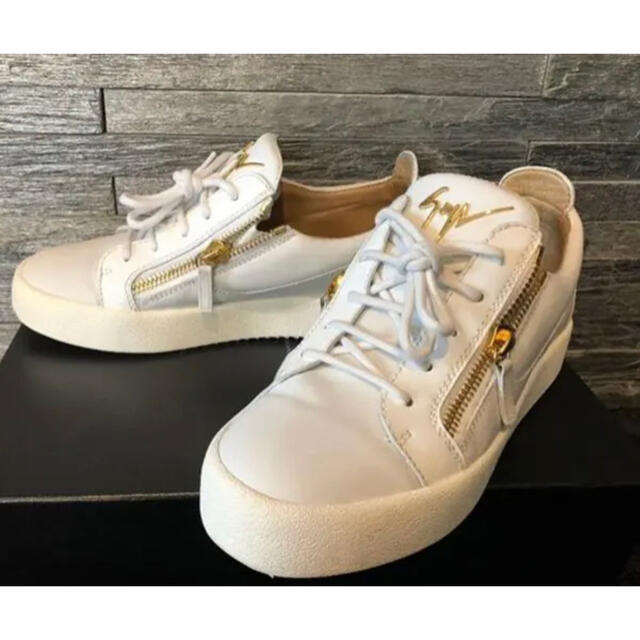 Zanotti スニーカー　　　白い/ゴールド41(26㎝)ﾙｲｳﾞｨﾄﾝ