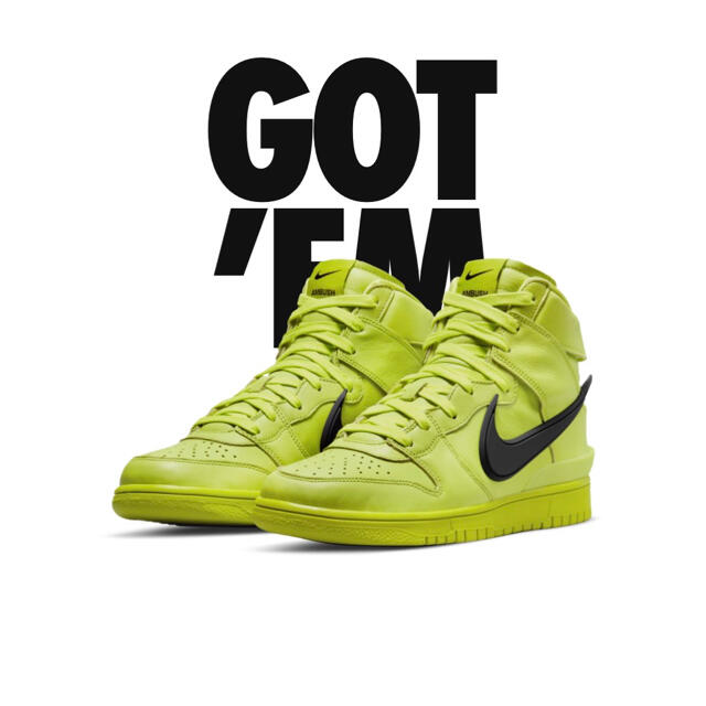 AMBUSH × NIKE DUNK HIGH “FLASH LIME”260cm状態