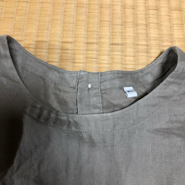 MUJI (無印良品)(ムジルシリョウヒン)の無印良品　2021春夏　リネンブラウス　半袖 レディースのトップス(シャツ/ブラウス(半袖/袖なし))の商品写真