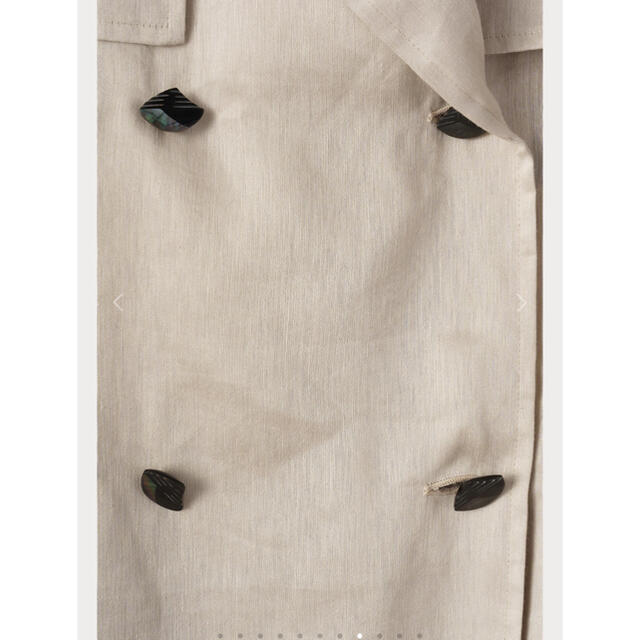 ミューラル Linen open back trench coat トレンチ 低価格で大人気の
