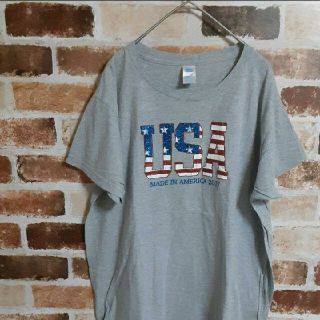 USA古着　Tシャツ　グレー　XL(Tシャツ(半袖/袖なし))