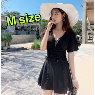 ビキニ 水着レディース 韓国❤️体型カバー水着 ワンピースM 黒 早い者勝ち(水着)