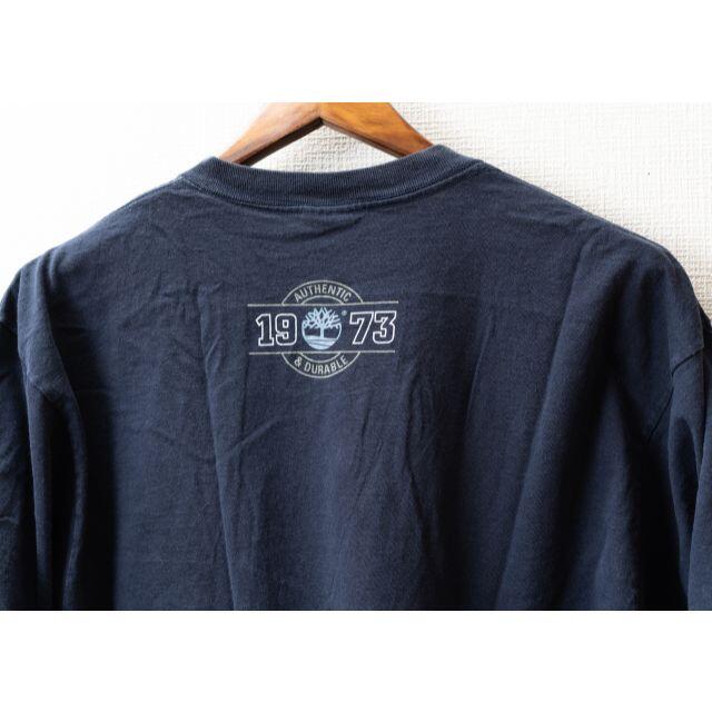 Timberland(ティンバーランド)のTimberland ティンバーランド　Tシャツ　MADE IN USA　紺 メンズのトップス(Tシャツ/カットソー(半袖/袖なし))の商品写真