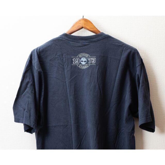 Timberland(ティンバーランド)のTimberland ティンバーランド　Tシャツ　MADE IN USA　紺 メンズのトップス(Tシャツ/カットソー(半袖/袖なし))の商品写真