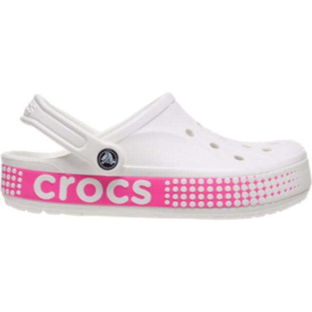 crocs(クロックス)の22cm クロックス バヤバンド ロゴ モーション クロッグ ホワイト レディースの靴/シューズ(サンダル)の商品写真