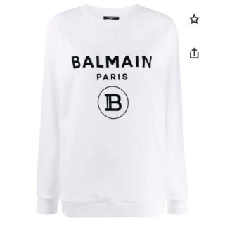 バルマン(BALMAIN)の【BALMAIN】トレーナー ホワイト 38サイズ(トレーナー/スウェット)