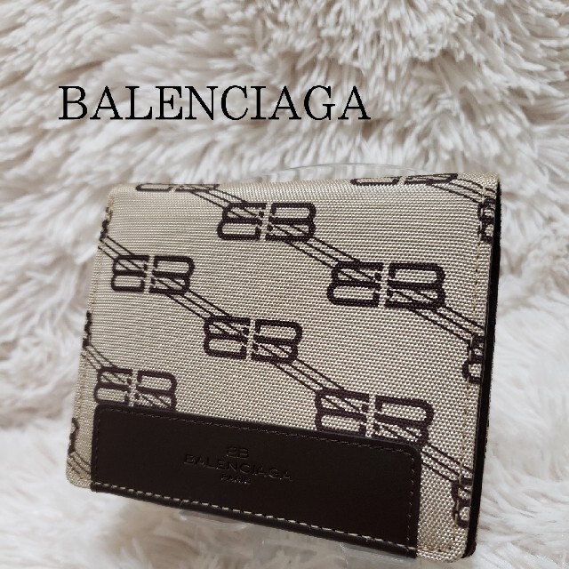 Balenciaga(バレンシアガ)のBALENCIAGA　バレンシアガ　BB柄　折り財布 レディースのファッション小物(財布)の商品写真