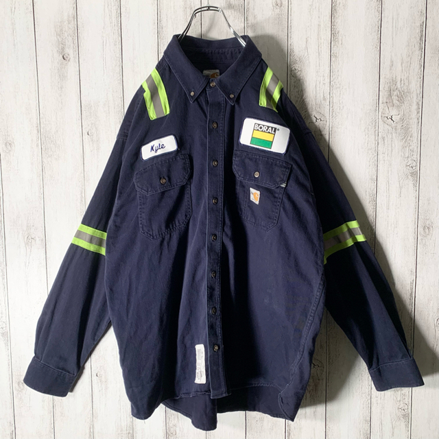 carhartt(カーハート)の【メキシコ製 XL 90s】カーハート FR タグロゴ リフレクター シャツ メンズのトップス(シャツ)の商品写真