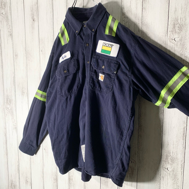 carhartt(カーハート)の【メキシコ製 XL 90s】カーハート FR タグロゴ リフレクター シャツ メンズのトップス(シャツ)の商品写真