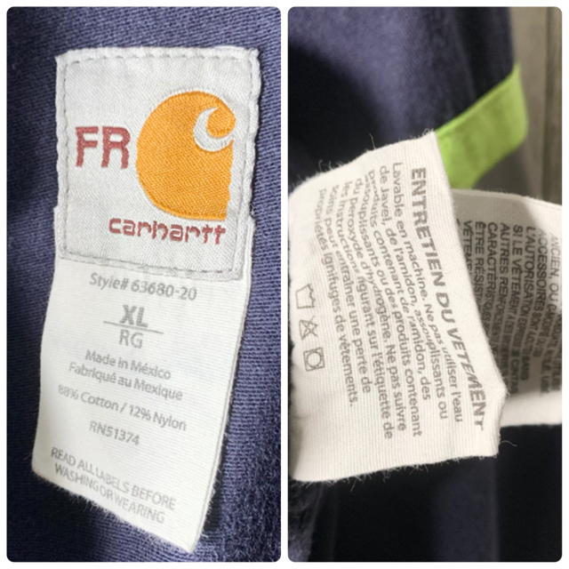 carhartt(カーハート)の【メキシコ製 XL 90s】カーハート FR タグロゴ リフレクター シャツ メンズのトップス(シャツ)の商品写真