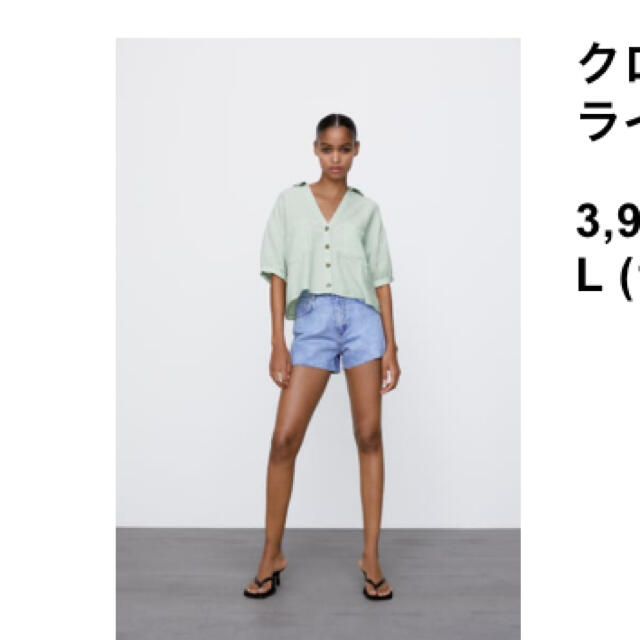 ZARA(ザラ)のZARA リネンシャツ レディースのトップス(シャツ/ブラウス(半袖/袖なし))の商品写真