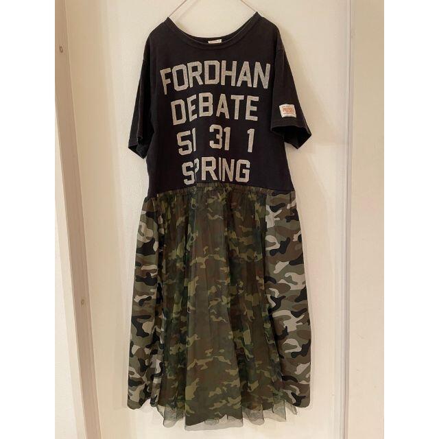 アメリカンtシャツ カムフラージュスカート リメイクワンピース ゆったりリメイクの通販 By Takaloha Market ラクマ