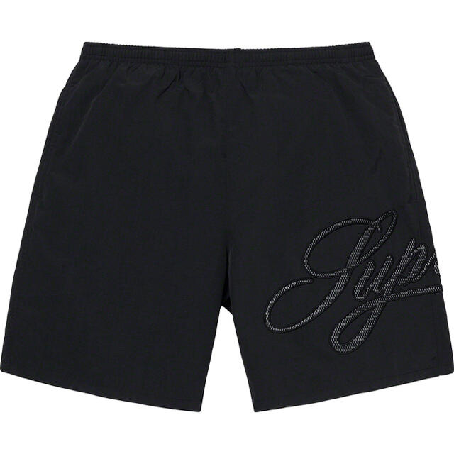 黒 L Supreme Mesh Script Water Short 新品