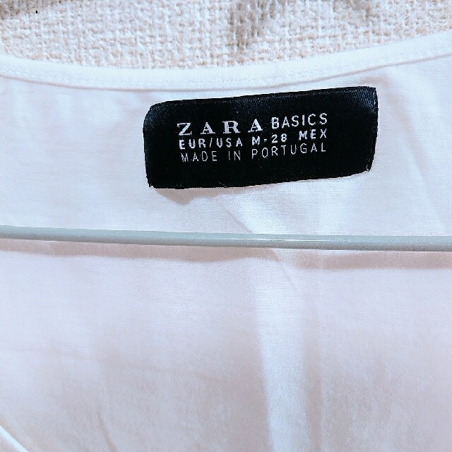 ZARA Basic Tシャツ　M レディースのトップス(Tシャツ(半袖/袖なし))の商品写真