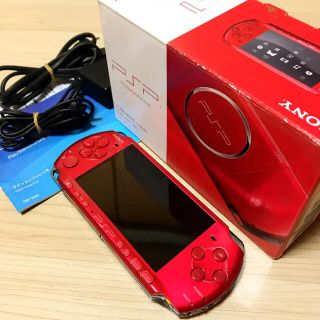 プレイステーションポータブル(PlayStation Portable)の動作確認済み⭐️PSP3000本体［レッド］(携帯用ゲーム機本体)